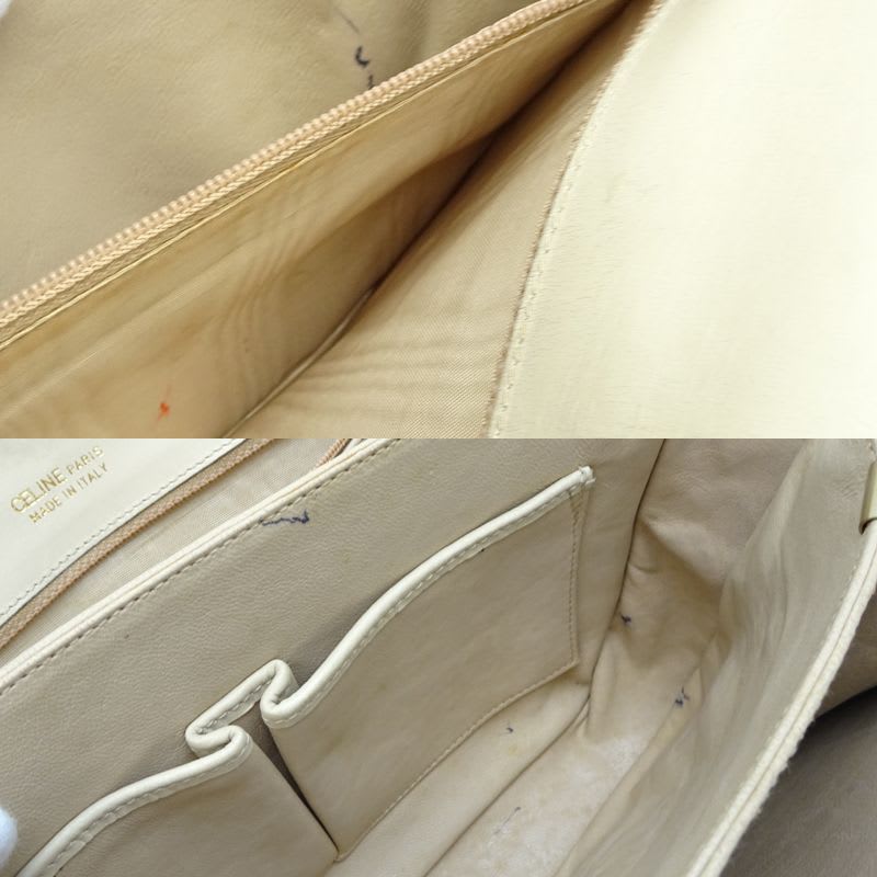 Celine Shoulder Horse Carriage Ivory Bag — view 9