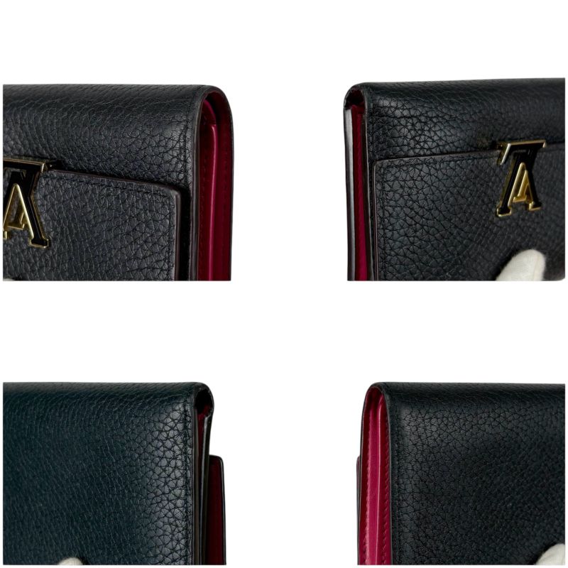 Louis Vuitton Trifold Wallet Portefeuille Capucines Black Taurillon — view 7