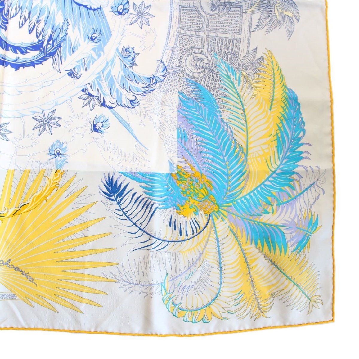 Hermes Carre 90 Scarf the Myth of Phoenix Silk Beige — view 5