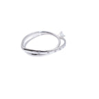 Hermes Vertige Coeur Diamond 030 CT 18K White Gold 50 Ring 750 WG Togo — view 7