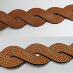 Loewe Shoulder Wavy Stitch Brown Gdhardware Bag Strap Single Item — view 6