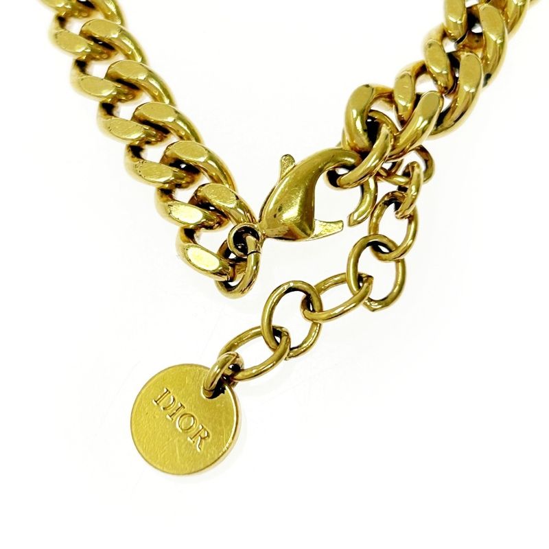 Christian Dior GP Rhinestone Evolution Logo Bracelet Gold — view 8