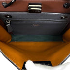 Fendi 7 Va530 Peekaboo Icyou Small 2-Way Shoulder Bag Calf Leather Gray — view 7