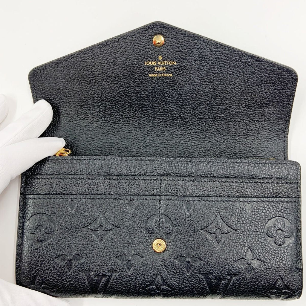 Louis Vuitton Empreinte Portefeuille Sarah Bifold Wallet Black — view 5
