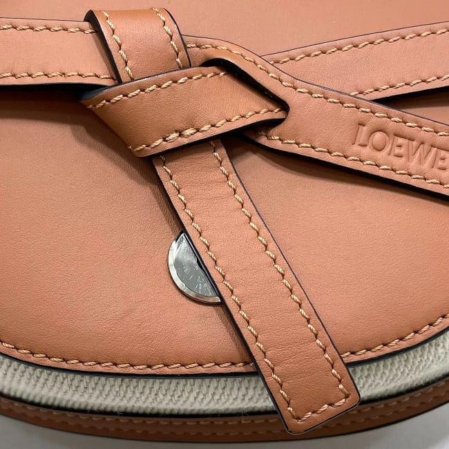 Loewe Shoulder Bag Gate Small Brown Natural White — view 7