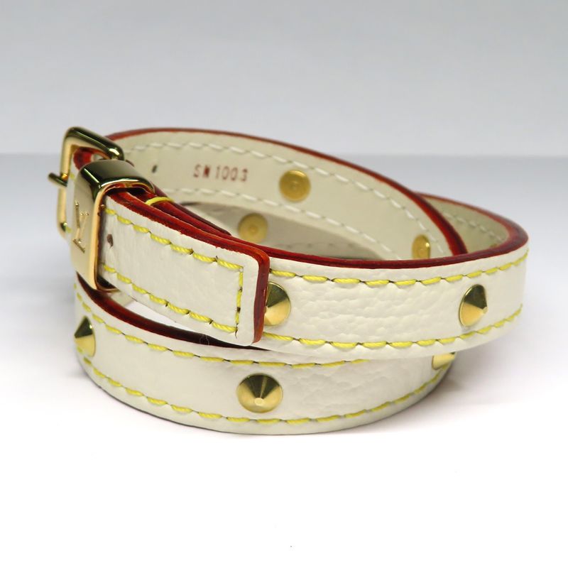 Louis Vuitton Bracelet Suhali Double Tour Bronze Ivory — view 5
