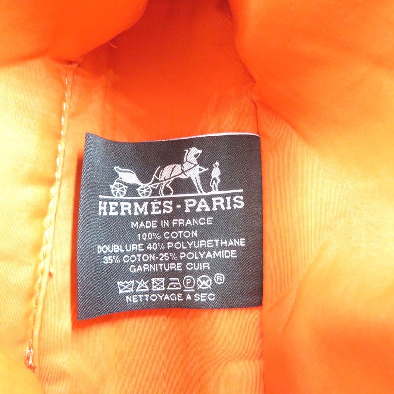 Hermes Bolide Pouch 16 Mini Cotton Leather Orange 1210 — view 5