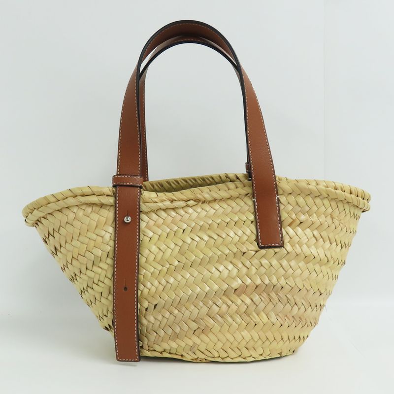 Loewe Basket Bag Small 327.02 S93 Anagram Natural Tan Raffia — view 3