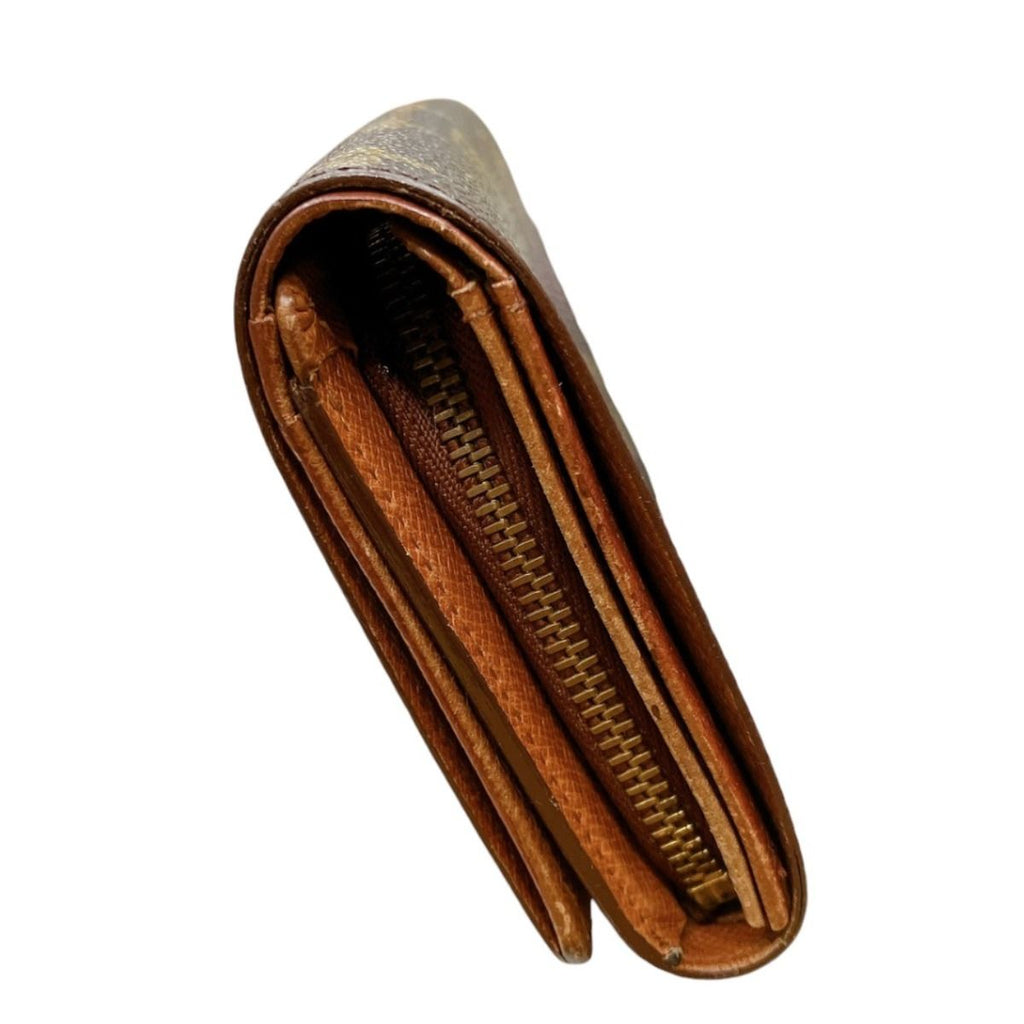 Louis Vuitton Monogram L-shaped Zipper Porte Monnaie Vie Tresor Fold — view 4