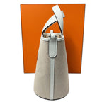 Hermes in the Loop 18 Toile Ash Veau Ecru Silver Handbag — view 4