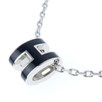 Hermes Necklace Pop Ash Mini Pendant H Black Silver-color Accessories — view 5