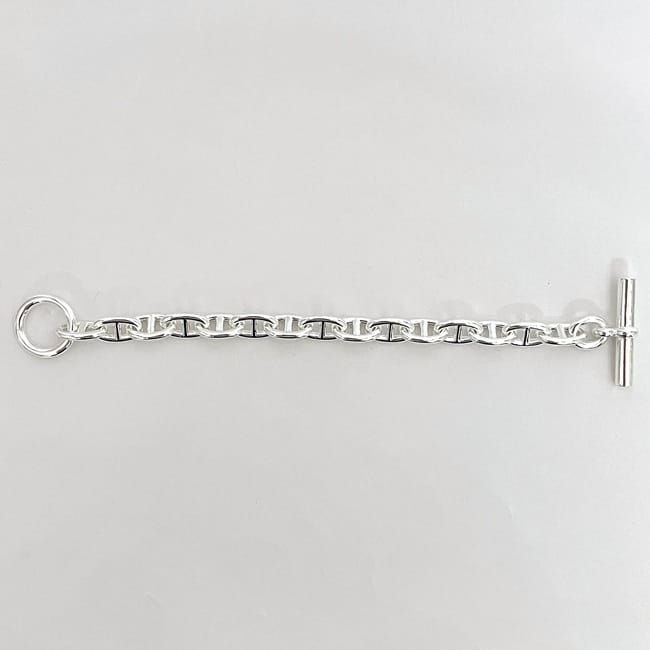 Hermes Bracelet Chaine D'ancre MM 15 Frames Silver Ag — view 4
