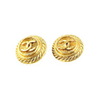 Chanel Vintage Large Earrings Coco Mark — view 5