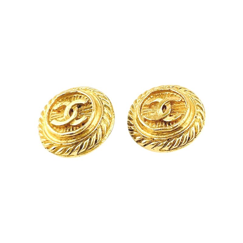 Chanel Vintage Large Earrings Coco Mark — view 5