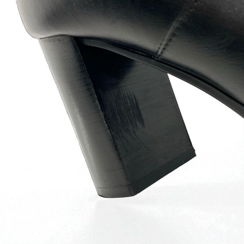 Christian Dior D-town Boots Short Shoes Leather Black Gold Logo — view 8