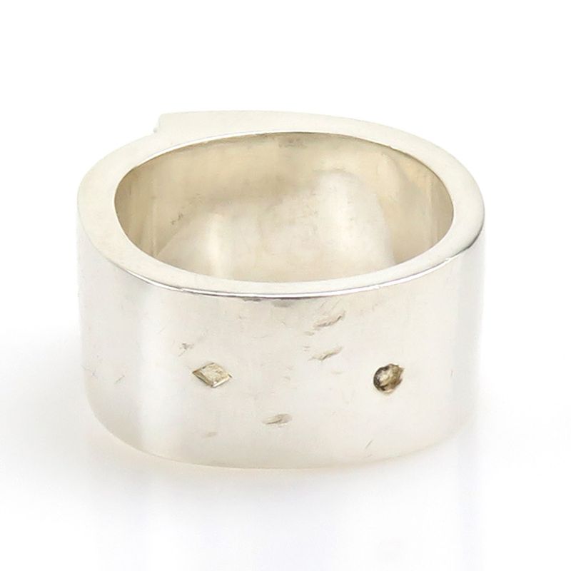 Hermes Charniere Rouge Silver Ring — view 5