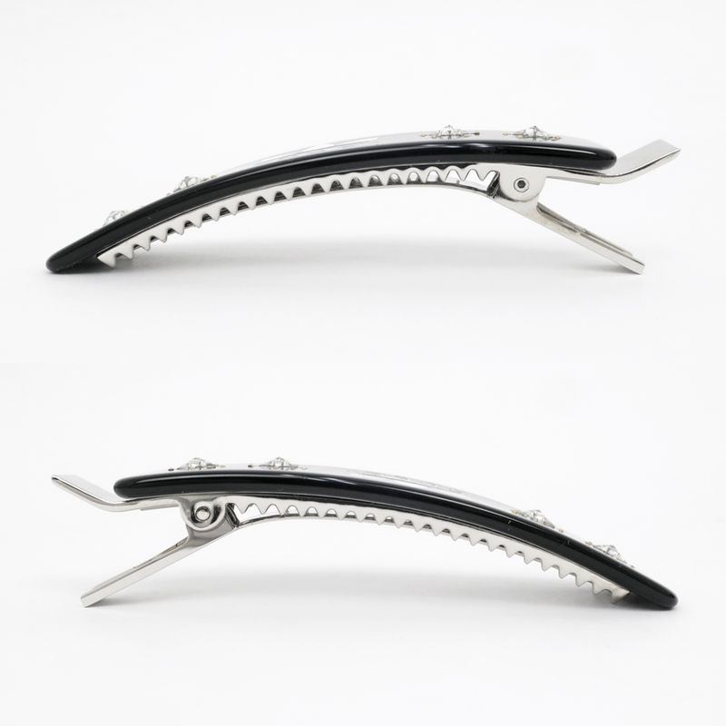 Gucci Adidas Collaboration Hair Clip Black Silver Color With Star — view 3