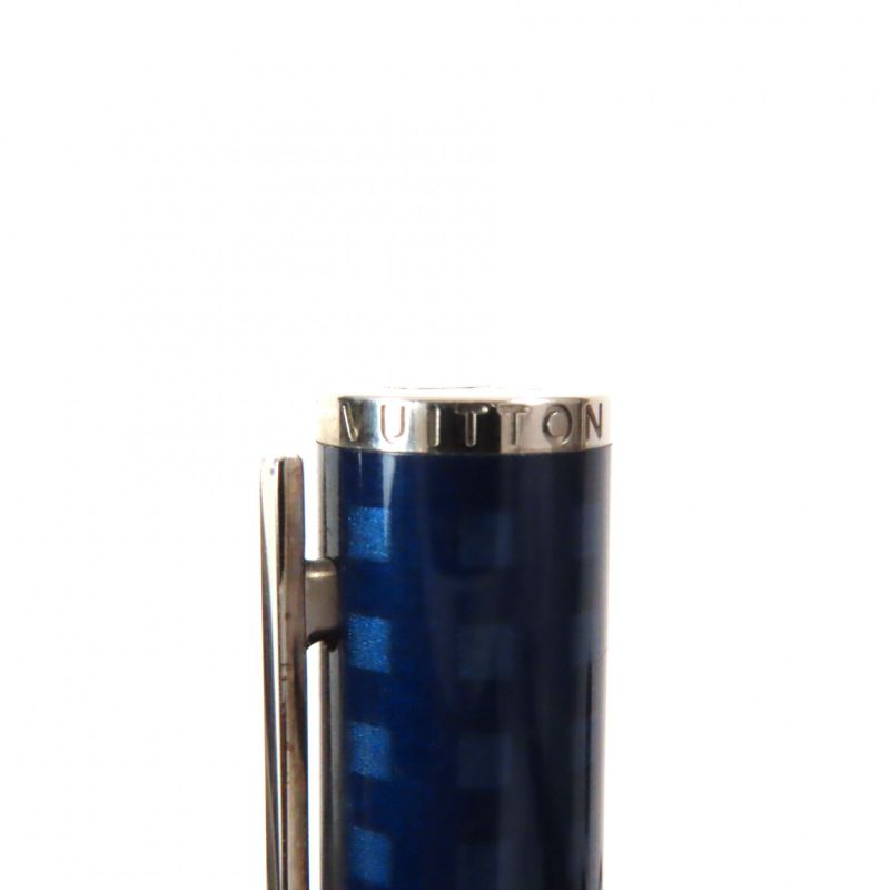 Louis Vuitton Jetluck Twist Ballpoint Pen Navy Silver With Case — view 7