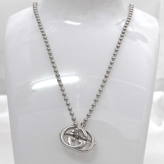 Gucci Necklace Silver Interlocking Polished Ag — view 4