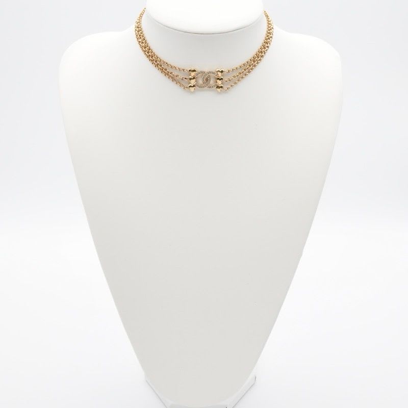 Chanel Choker Gold Coco Mark Rhinestone Heart — view 8