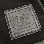 Chanel CC Logo Sports Line Shoulder Bag 2-Way Nylon Canvas Black Green — view 9
