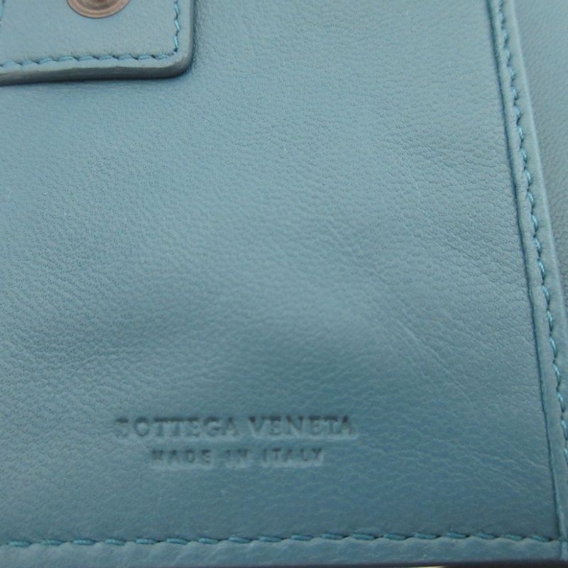 Bottega Veneta Flower Leather Blue Bifold Wallet 0857 — view 7