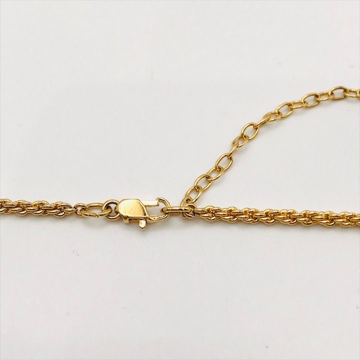 Saint Laurent Yves YSL Heart Motif Chain Necklace Gold — view 5