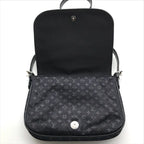 Louis Vuitton Monogram Comte Douffe Satin Shoulder Bag Black Purse — view 7