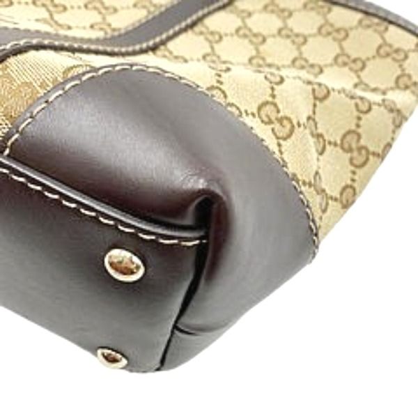 Gucci GG Pattern Handbag Canvas Tote Bag Beige — view 5
