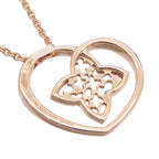 Louis Vuitton Pendentif Cool PM Pink Gold 18K Heart Monogram Flower Necklace — view 3