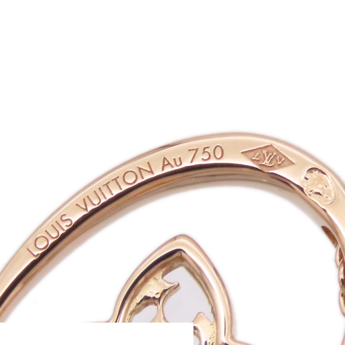 Louis Vuitton Pendentif Cool PM Pink Gold 18K Heart Monogram Flower Necklace — view 6