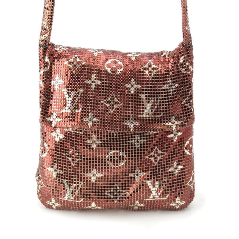 Louis Vuitton Sequin Monogram Mesh Francis Metal Shoulder Bag Brown — view 2