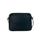 Gucci Vintage GG Logo Gold Leather Shoulder Bag Pochette Navy — view 3