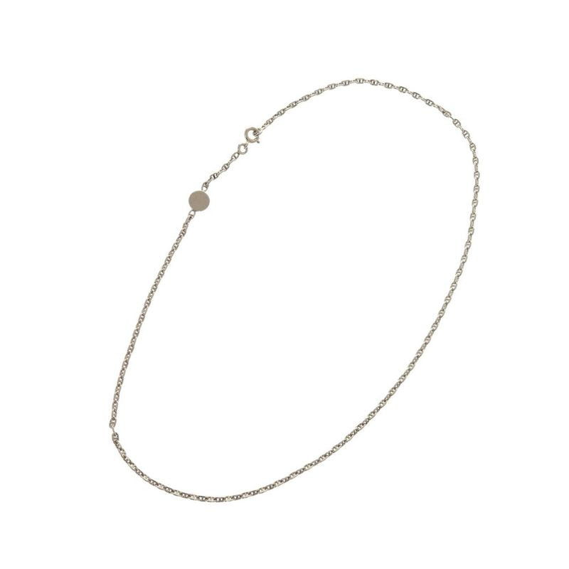 Hermes Chaine D'ancre Mini Serie 40 cm Silver 925 Necklace 1381