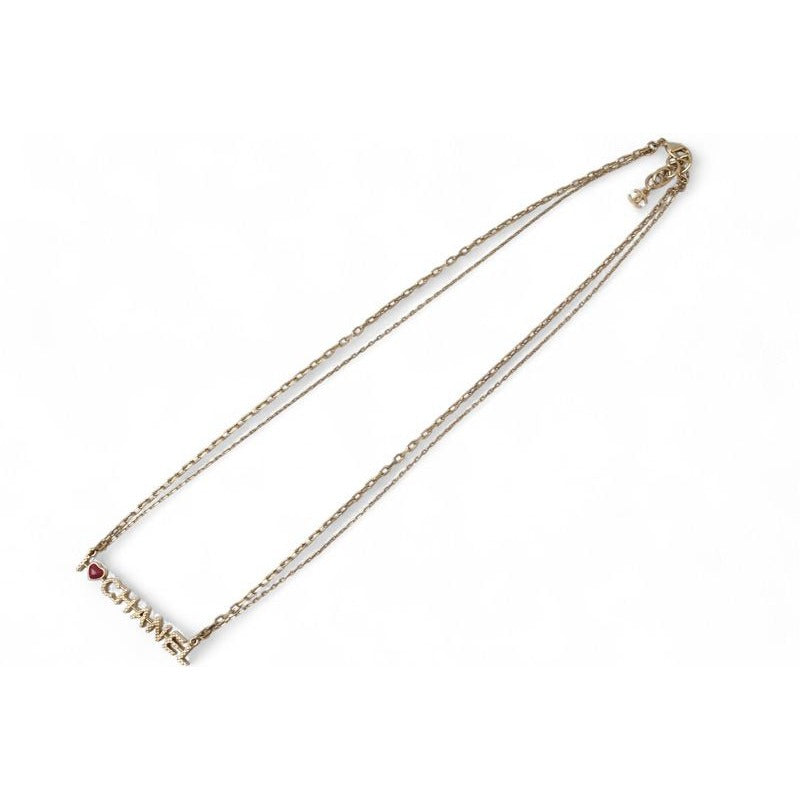 Chanel Chnael Coco CC I Love Heart 2 Strand Choker — view 2