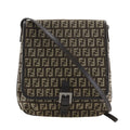 Fendi Zucchino Nylon Canvas Brown Shoulder Bag