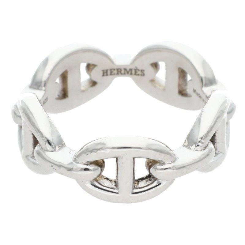 Hermes Chaine Dancre Enchainee PM Silver Ring No 12.5 — view 2