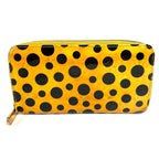 Louis Vuitton Wallet Zippy Patent Leather Yellow Black Yayoi Kusama