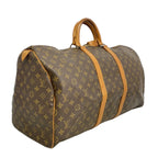 Louis Vuitton Boston Bag Monogram Keepall 55 Brown — view 2
