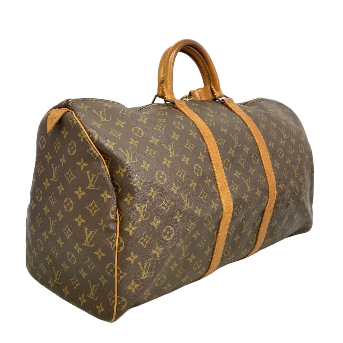 Louis Vuitton Boston Bag Monogram Keepall 55 Brown — view 2