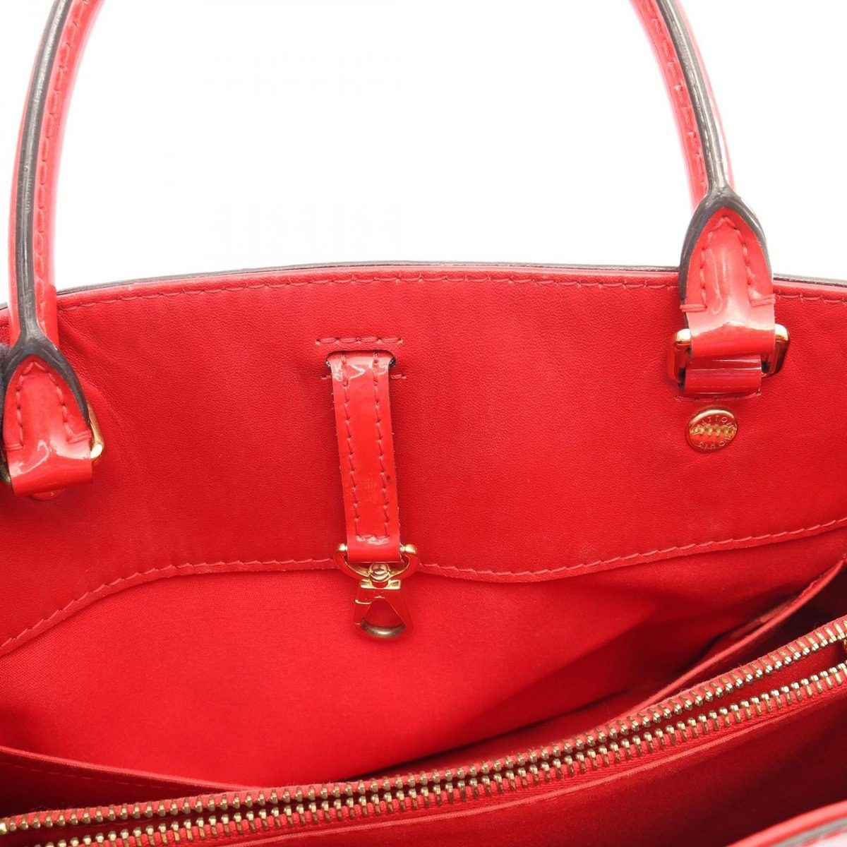 Louis Vuitton Handbag Montaigne MM 2-Way Cerise Leather — view 9