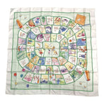 Hermes Carre 90 le Jeu Des Petits Bonheurs Little Game of Happiness Scarf Silk