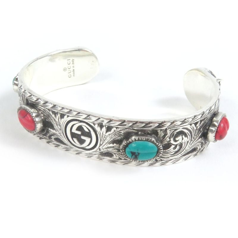 Gucci cat Head AG 925 Arabesque Double G Le Marche Des Merveilles Bangle — view 2