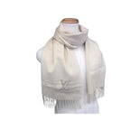 Louis Vuitton Scarf Echarpe Jerlum Beige 100% Cashmere