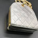 Chanel Pouch Chain Shoulder Bag Silver — view 5
