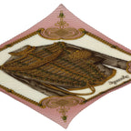Hermes Scarf Pleats Silk Brandebourgs Brandenburg Ornament Pink — view 3