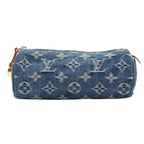 Louis Vuitton Monogram Denim Trousse Speedy GM Pouch Blue Gold
