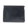 Prada Vintage Saffiano Logo Black Gold Hardware Leather Second Bag Clutch