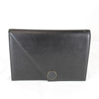 Saint Laurent Vintage Black Clutch Leather Saffiano Second