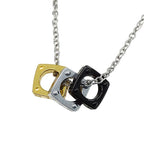 Louis Vuitton Necklace Metal Pendant Monogram Gold Silver